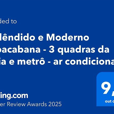 Esplendido E Moderno Copacabana - 3 Quadras Da Praia E Metro - Ar Condicionado Rio de Janeiro Luaran gambar